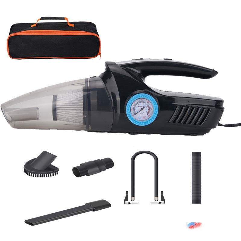 Car Vacuum Cleaner Wet and Dry Dual Purpose Car Home Dual Purpose Car Air Pump for Tire Pressure Measurement Four In One 12V High Power Universal
