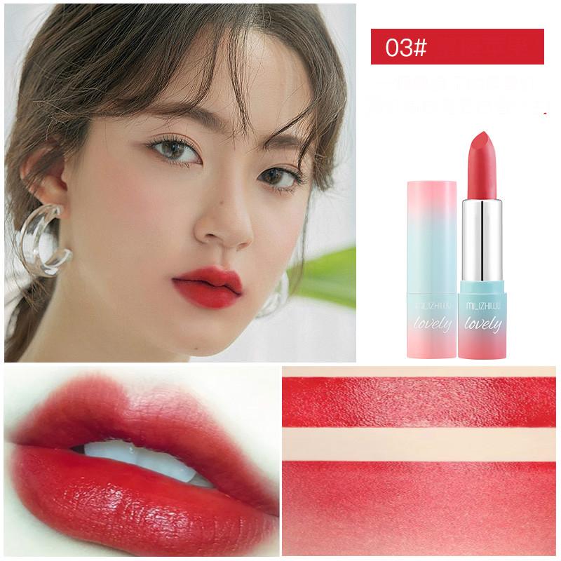 Little fairy lipstick set lasting moisturizing lip balm Do not fade red bean color net red