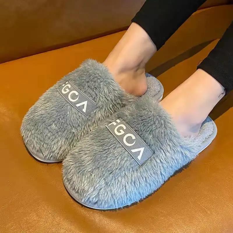 Autumn and Winter Cotton Slippers for Men and Women Home Warm Non-slip Slippers