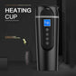 2 Pcs LCD Display Car Electric Heating Cup Stainless Steel Water Cup Temperature Control Kettle
