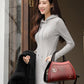 Elegant Ladies Bag Shoulder Messenger Bag Fashion Large Capacity Handheld Leather Texture Shopping Bag