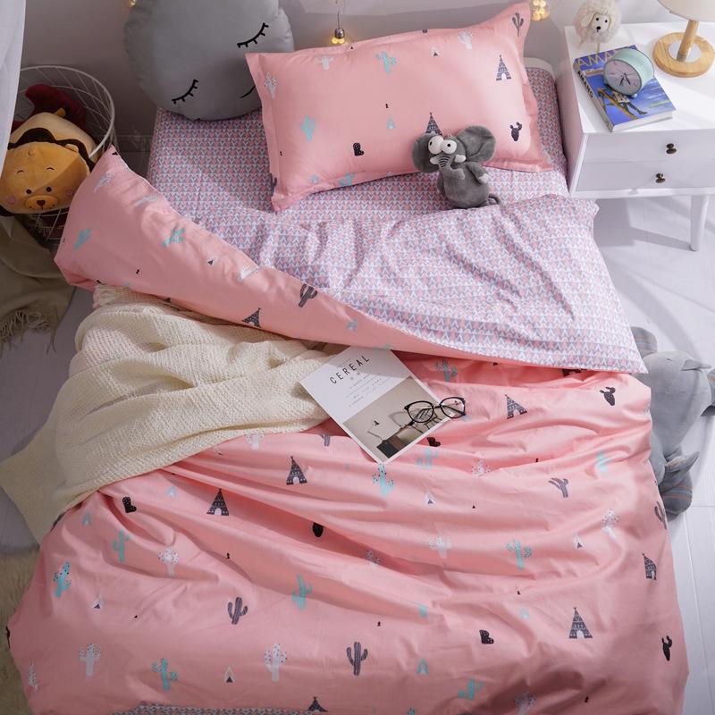 Bed Flat Sheet 100% Cotton Bedding Set Duvet Cover Pillowcase Quilt Cover Bedclothes