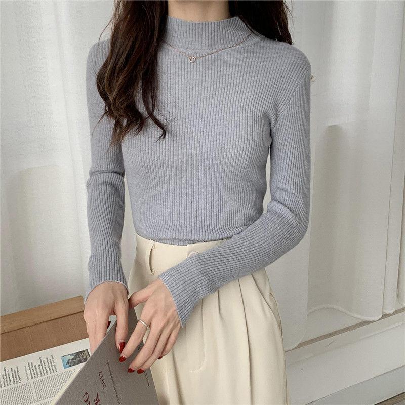 Sweaters Women Winter Turtleneck Sweater Knitted Jumper Solid Long Sleeve Slim Knitwear Women Top Clothes Fashion Slim Sweater Casual