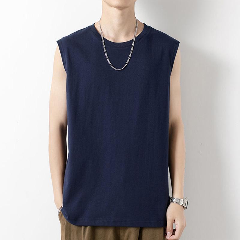 Men's Vest Wear Thin Sleeveless Men's Training Running Sports Quick-drying Breathable Waistcoat Loose Solid Color Men's Vest