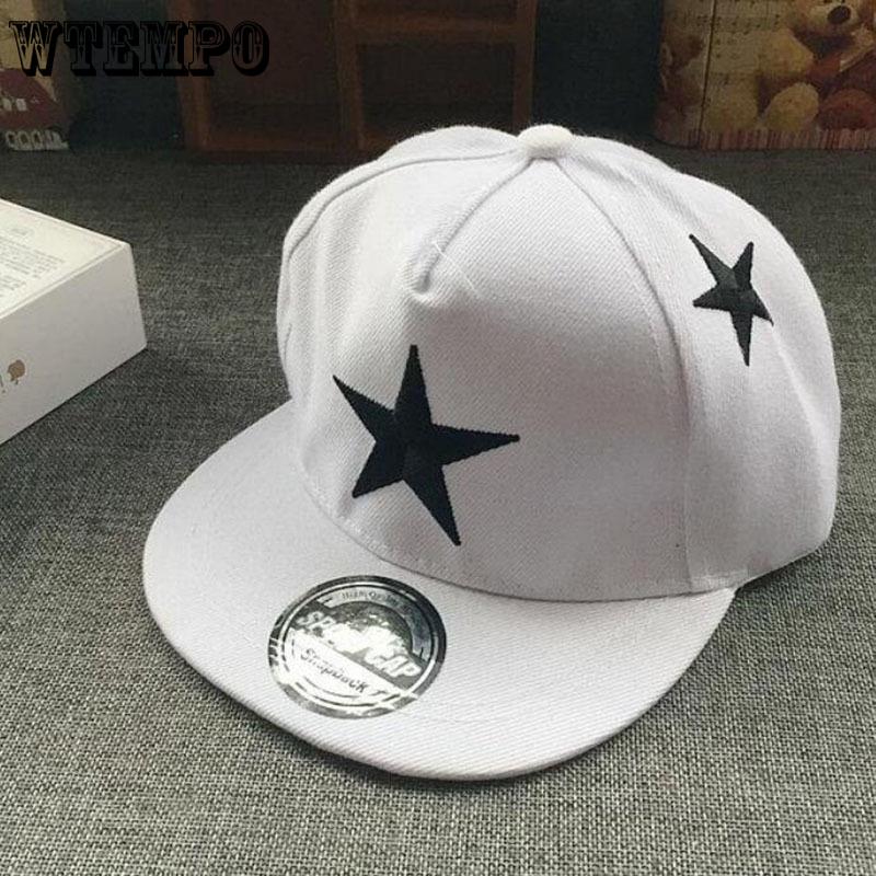 Fashion Boy Children Baseball Caps Pentagram Embroidery Hip Hop Hats Sun Hat Outdoor Shade Cap