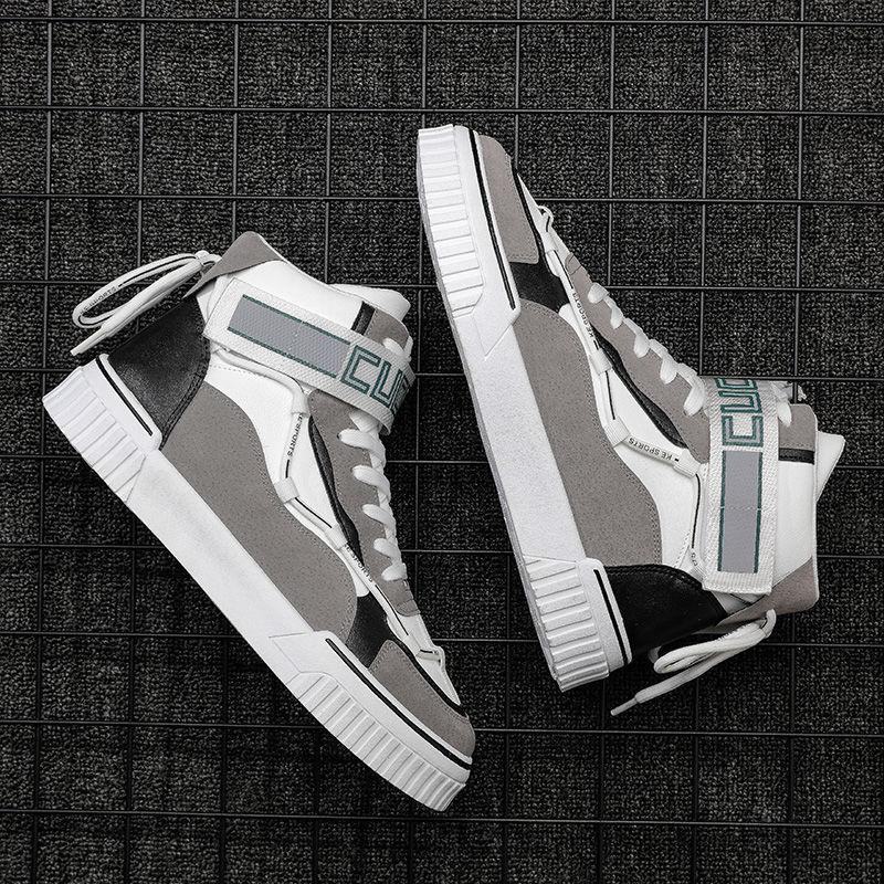 Autumn Men's Korean Style High-top Shoes Trendy Canvas Sneakers All-match Casual Shoes for Students