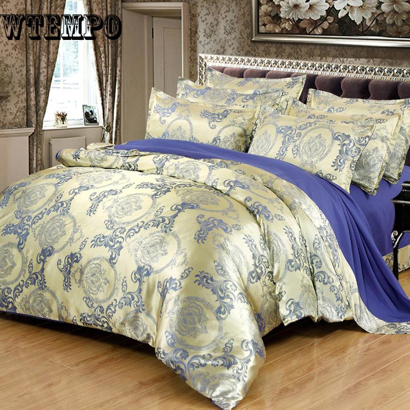 Luxury Bedding Sets Jacquard Queen Duvet Cover Set Wedding Bedclothes Bed Linen Quilt Cover