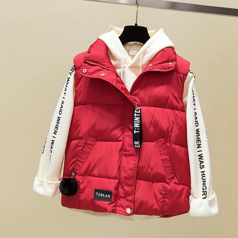 Autumn and Winter Models Short Cotton Vest Women Korean Version Was Thin Student Cotton Vest Jacket Vest