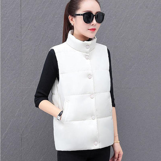Autumn and Winter All-match Short Vest Slim All-match Solid Color Waistcoat Fashionable Casual Women's Vest