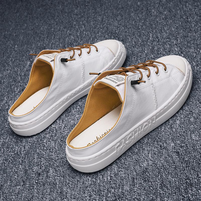 Summer Men's Casual Shoes Walking Without Heel Canvas Shoes