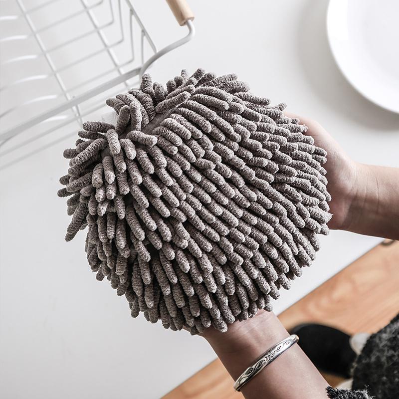 Plush Chenille Hand Towel Kitchen Towels Bathroom Soft Quick-Drying Towel