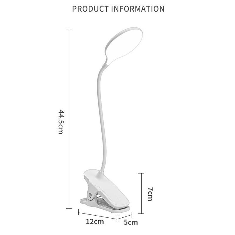 Clip-on Table Lamp Eye Protection Learning Rechargeable Plug-in LED Clip Bedside Lamp Student Dormitory Children To Protect Eyesight