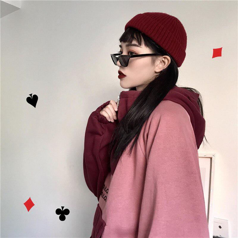 Hoodies Women Cartoon Ears Cute Hooded Long Sleeve Sweatshirt Autumn Winter Plus Velet Pullover