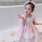 Cute Girl Dress Summer Princess Dress Girl Loli Style Show Skirt Cute Loli Skirt Puff Sleeve Lace Tutu Skirt Comfortable and Breathable Fabric