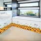 Sunflower flower baseboard wall sticker bedroom balcony waistline porch decoration sticker wallpaper