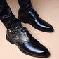 Men's Leather Shoes British Business Lace-up Men's Shoes Youth Simple and Versatile Dress Shoes