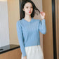 Small Short Knit Bottoming Shirt Women's Slim Fit Inner Pullover V-neck Sweater