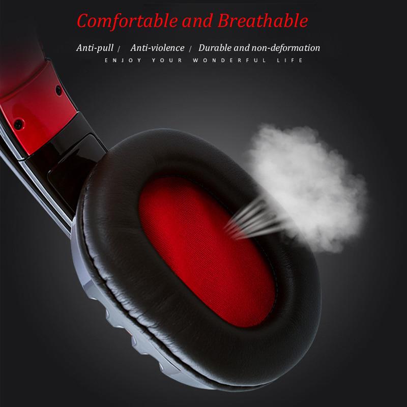 Bluetooth 4.0 Headphones Wireless Gaming Headset for Computer Phone with Microphone Noise Ruduction