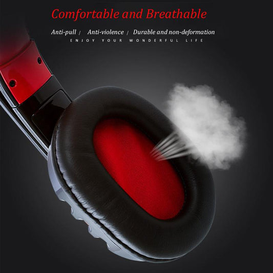 Bluetooth 4.0 Headphones Wireless Gaming Headset for Computer Phone with Microphone Noise Ruduction
