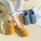 Men and Women 's Cotton Slippers  Thick Bottom Bag with Winter Warm Shoes Home Couples Non-slip Slippers