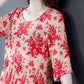 Women's  A-line Skirt Plus Size Loose Long Printed Dress Slim Round Neck Dress