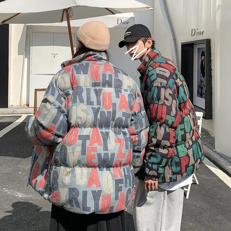 Winter Men's and Women's Cotton-padded Jackets, Warmth Cotton-padded Jackets Trendy Brand Jackets Warm Lovers Bread Clothes