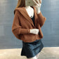 Hooded Sweater Winter Thickening Long-sleeved Loose Casual Fashion Bat Shirt Blouse