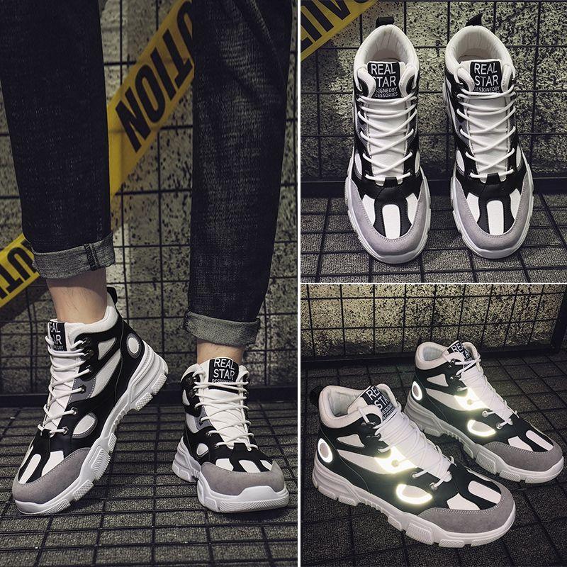 Men Safety Work Boots Shoes No-slip Steel Toe Working Boots Pluse Size Martin Boots Warm Plus Velvet Reflective Sneakers