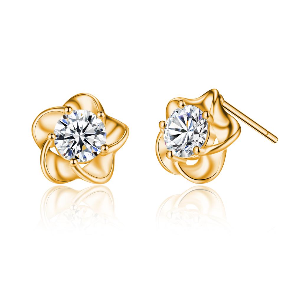 Women's Lucky Clover Earrings Ladies gift earrings Small fresh earrings zircon stud earrings