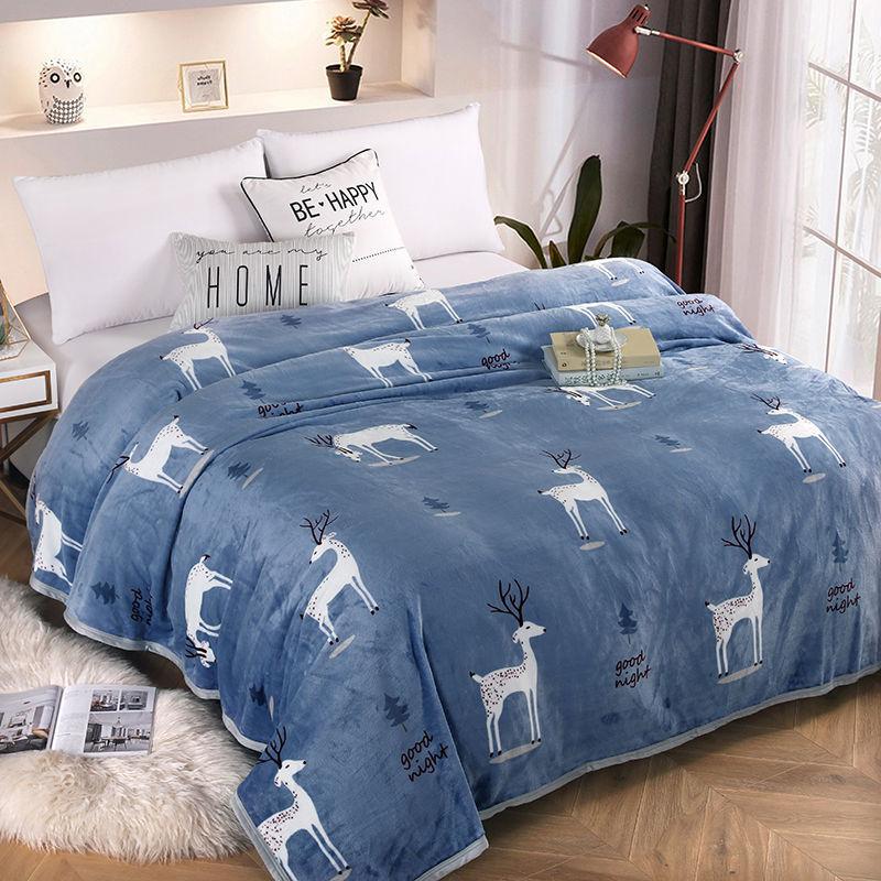 Skin-friendly Flannel Blanket Warm Napping Leisure Blanket Towel Blanket Single Double Summer Thin Blanket