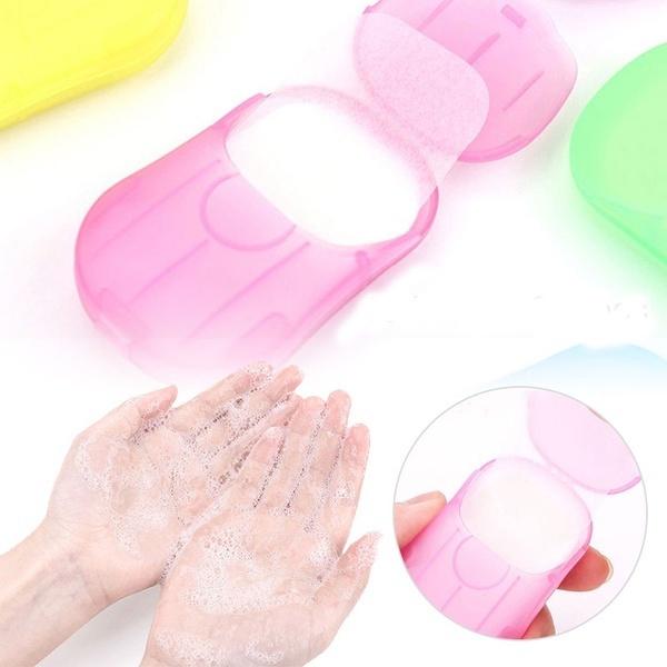 Travel Portable 60/100/200pcs Disposable Boxed Soap Paper Foaming Mini Paper Soap