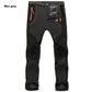 Autumn and Winter Thickened Fleece Pants Men's Outdoor Warmth, Waterproof, Windproof, Breathable Soft Shell Trousers Sports Mountaineering Overalls