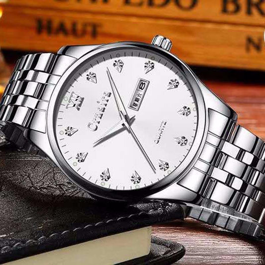 Luxury Fashion Mens Minimalist Watches Stainless Steel Watch Men Business Casual Quartz clock