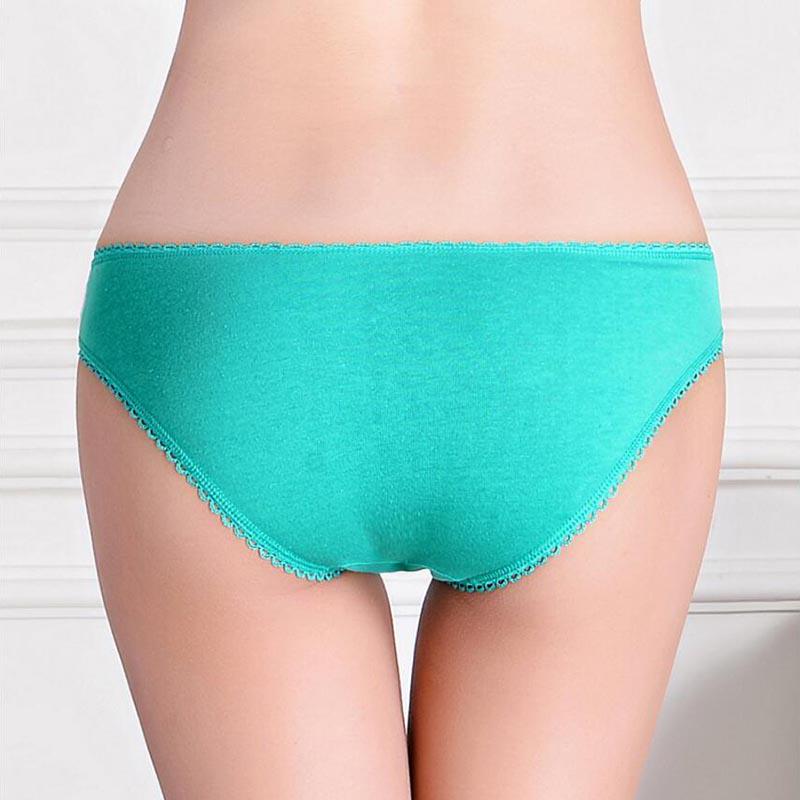 Women Underwear Cotton Sexy Panties Briefs Solid Cute Lace Girls Intimates Lingerie 6 Pcs/lot