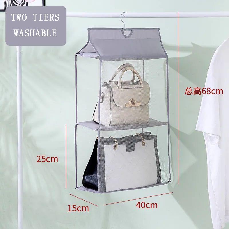 Bag Storage Hanging Bag Wall Hanging Fabric Dustproof Household Wardrobe Clothes Kitchen Storage Bag Storage Shelf