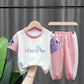 Two-piece Suit Children's Suit Boys and Girls Short-sleeved Summer Clothes Baby Clothes Children's Sports Leisure