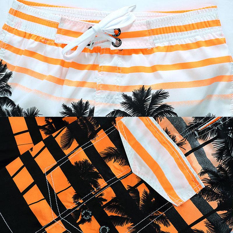 Thin Comfortable Beach Pants Men's Summer Coconut Tree Printing Breathable Sweat-absorbing Sports Outerwear Shorts