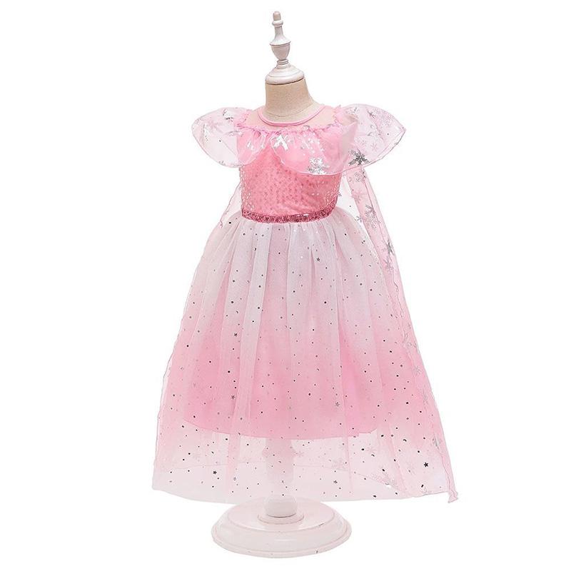 Snow Girls Dress Princess Costume Halloween Carnival Children Dress Up Kids Dresses for Girls Clothing Size 4-10 Years