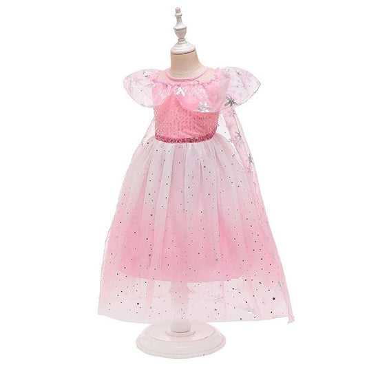 Snow Girls Dress Princess Costume Halloween Carnival Children Dress Up Kids Dresses for Girls Clothing Size 4-10 Years