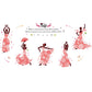 Dancing girl wall stickers children room kindergarten living room sofa TV background decoration