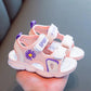 Girl's Sandals Girls Shoes In Summer Soft Sole Flat Beach Sandals Anti-slip Little Daisy Decoration Casual Light Sandals