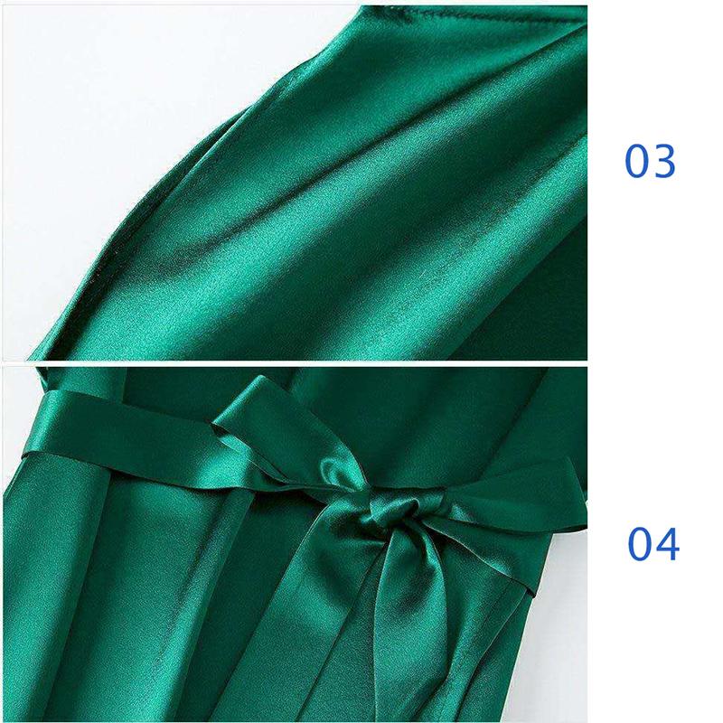 Plus Size S-XXXXXL Summer Mid-length Silky Satin Ladies Dress Short-sleeved Over-the-knee Dress Free Belts of The Same Color