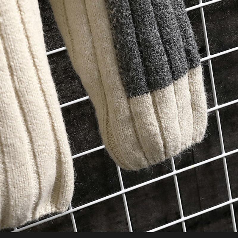 Winter Men's Fleece Sweater Bottoming Shirt Thickened Knitted Sweater Turtleneck Warm Sweater