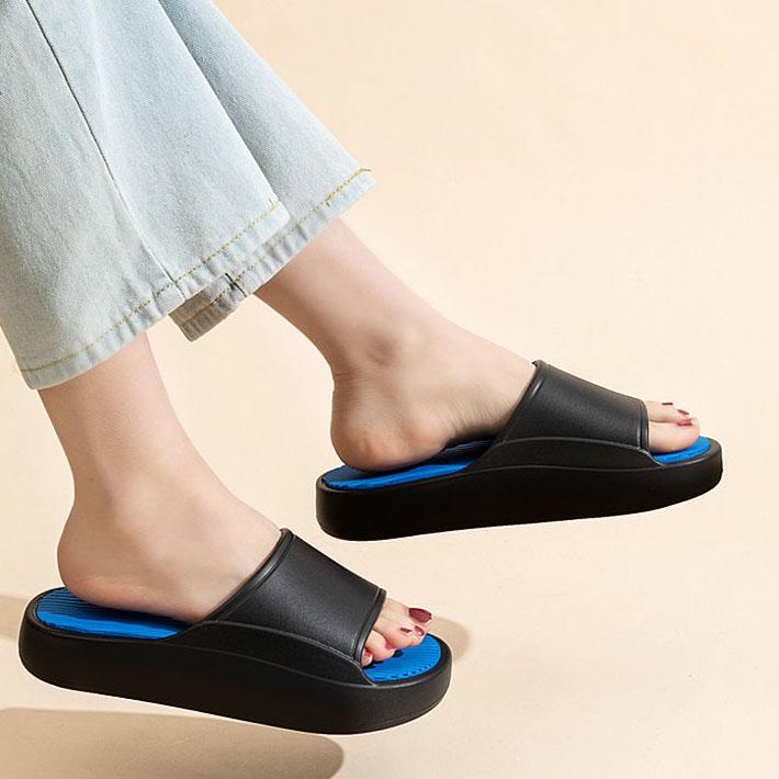 Men's Spring and Summer Large Size Indoor Bathroom Soft Sole Flat Slippers Outdoor Thick Heel Beach Couple's Slippers
