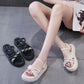Roman Shoes Two-wear Sandals Women's Thick-soled Sandals and Slippers Lightweight Non-slip One-button Buckle Women's Simple Sandals and Slippers