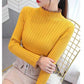 Spring and Autumn Half Turtleneck Sweater Korean Student Lace Round Neck Undershirt Loose Slim Knit