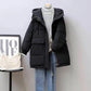 White Duck Down Jacket Korean Style Loose Bread Down Jacket Women Mid-length Hooded Cocoon Coat