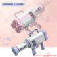 Gatling Electric Bubble Machine 2 In 1 Bubble Gun & Handheld Fan 44/64 Holes Automatic Bubble Machine Gun Bubble Blower for Kids