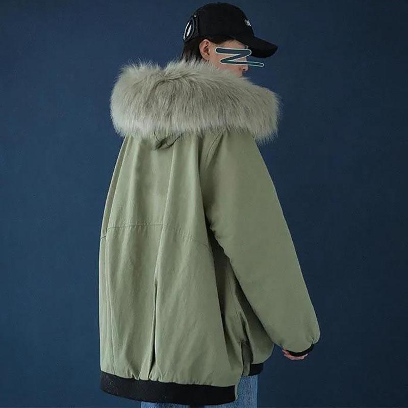 Winter Padded Jacket Ladies Loose Fashion Lamb Wool Coat Cotton Jacket  Student Cotton Jacket