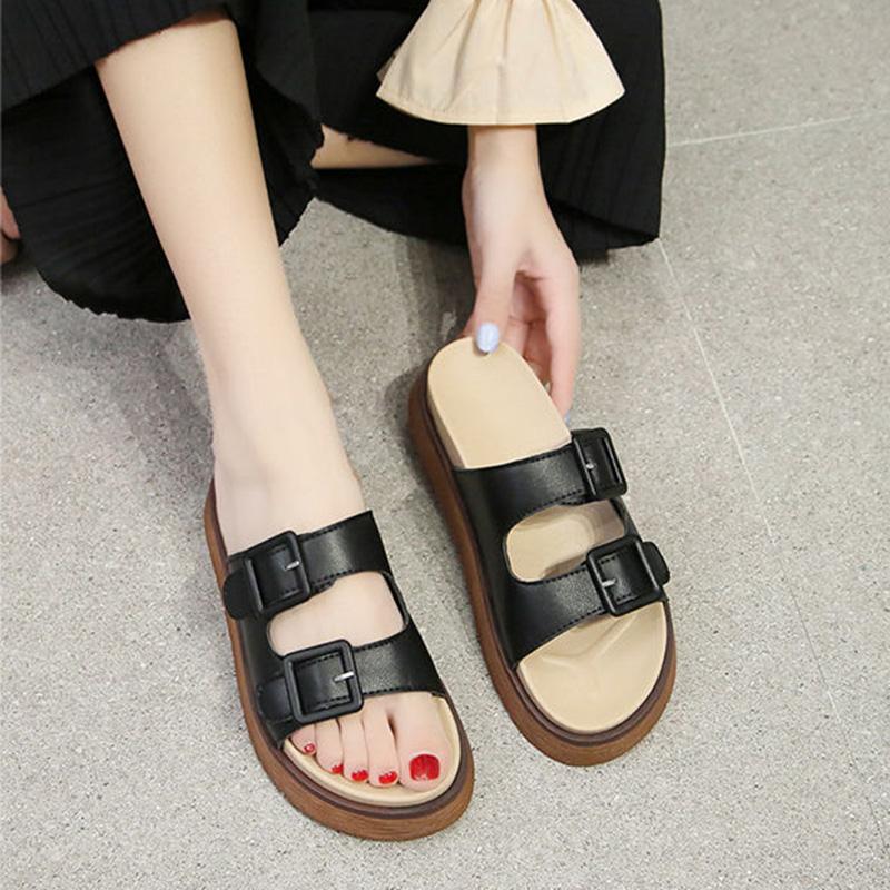 Slippers Women’s Summer Wear Fashion Casual Slippers Beach Flat Non-slip Soft-soled Slippers Lightweight Thick-soled